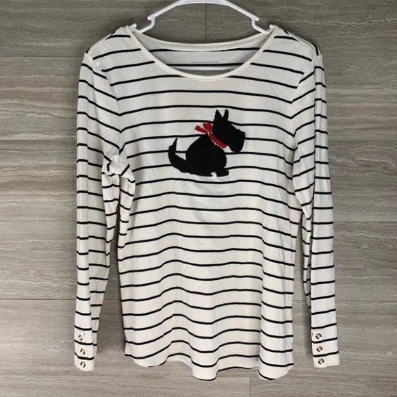 Charter Club Tops - Women’s Charter Club Striped Scotty Dog Blouse